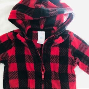 Boys plaid hoodie 18M  
